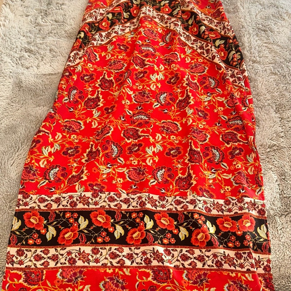 Xhilaration Red Floral Dress